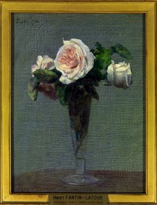 Pintura de flores de Henri Fantin Latour (1836-1904) 1872 Dim 0,24 x 0,31 m Paris musee du Louvre Menção obrigatória: Doação Helene e Victor Lyon de Ignace Henri Jean Fantin-Latour