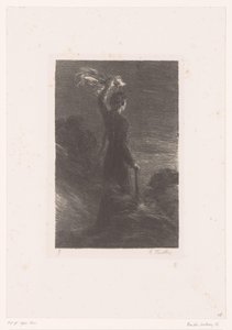 Isolde dá a Tristan o sinal acordado
Tristan et Iseult. Lei II. Sinal na roupa
Vida e obra de Richard Wagner (título da série) de Ignace Henri Jean Fantin Latour