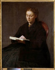 A leitura de Pintura de Henri Fantin Latour (Fantin-Latour de Ignace Henri Jean Fantin Latour