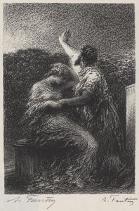 Le Mage Balthazar et Fatime de Ignace Henri Jean Fantin-Latour