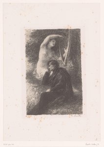 Lélio ouve os sons de uma harpa
Lelio. La harpe éolienne
Vida e obra de Hector Berlioz (título da série) de Ignace Henri Jean Fantin Latour