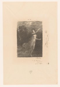 Nimf vlucht weg voor sater
À noite, a ninfa errante
Bucólicos. Idylls e fragmentos de idylls. XXIV
Gedichten van André Chénier (título da série)
Ilustrações para os Poésies d