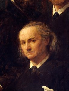 Retrato do poeta Charles Baudelaire (1821-1867) Detalhe do quadro "Hommage a Delacroix" de Henri Fantin Latour (Fantin-Latour de Ignace Henri Jean Fantin Latour