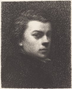 Autorretrato aos dezessete anos de Ignace Henri Jean Fantin-Latour