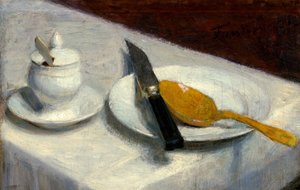 Natureza morta com pote de mostarda, 1860. de Ignace Henri Jean Fantin Latour