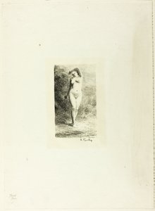 Estudo da mulher em pé, vista de frente de Ignace Henri Jean Fantin-Latour