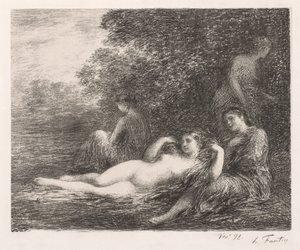 Os banhistas de Ignace Henri Jean Fantin-Latour