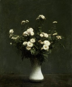Vaso de crisântemos de Henri Fantin-Latour