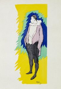 Pierrot. Desenho de Henri-Gabriel (Henri Gabriel) Ibels (1867-1936). Coleção particular (ver bra013768)