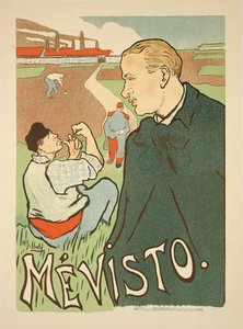Reprodução de um cartaz de publicidade "Mevisto", Paris