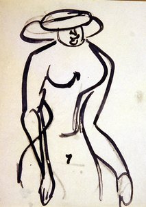 Um Promenader de cintura de vespa de Henri Gaudier Brzeska