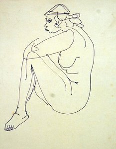 Fêmea Nua Sentada de Henri Gaudier Brzeska
