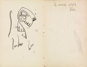 Cinco estudos escultóricos de Henri Gaudier Brzeska