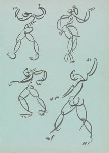 Quatro Estudos de Figuras Dançantes de Henri Gaudier-Brzeska