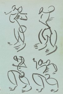 Quatro Estudos de Figuras Dançantes de Henri Gaudier-Brzeska