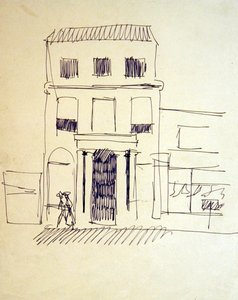 London Street com Números; Promenader Feminina de Henri Gaudier-Brzeska