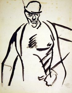 Homem de Chapéu de Coco de Henri Gaudier Brzeska
