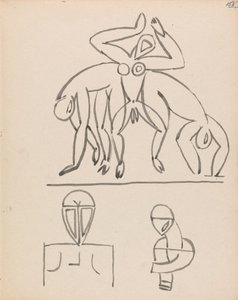 Estudos de nove figuras