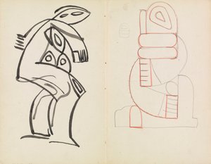 Estudo de uma Figura Feminina, Estudo Abstracto de uma Figura de Henri Gaudier Brzeska