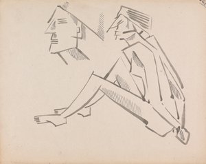 Estudos de duas figuras de Henri Gaudier-Brzeska
