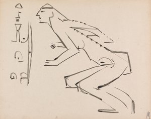 Dois estudos para uma escultura de Henri Gaudier-Brzeska