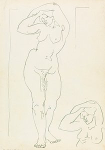 Dois Estudos de uma Figura Feminina de Henri Gaudier-Brzeska
