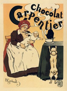 Publicidade para a bebida de chocolate Carpentier, c.1900 (cartaz) de Henri Gerbault