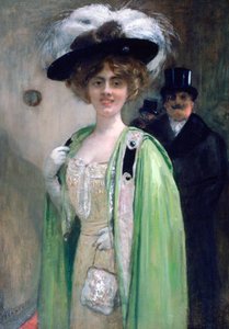 Um casal chegando em um evento, c1872-1929 de Henri Gervex