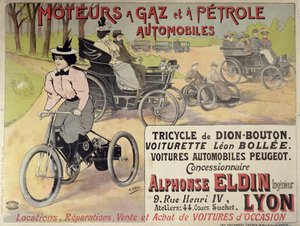 Cartaz publicitário de um revendedor de automóveis parisiense