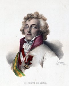 Retrato de Charles Joseph de Ligne (1735-1814) - Retrato de Charles-Joseph, Príncipe de Ligne - de Grevedon, Pierre Louis Henri (1776-1860)
