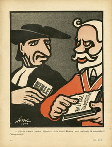 O prato de manteiga, número 169, satírico a cores de Henri Gustave Jossot
