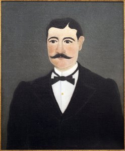 Retrato de Frumence Biche em roupa normal (marechal des logis). Pintura de Henri Rousseau (1844-1910), conhecida como Alfândega, óleo sobre tela, final do século XIX - início do século XX, arte francesa, Musee International d