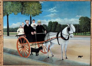 O Carriole do Padre Junier pintura de Henri Rousseau chamado de Rousseau da Alfândega (1844-1910) 1908 Sol. 1,29x0,97 m Paris, Musee de l