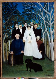 O casamento por volta de 1905. Pintura de Henri Rousseau dit Le Douanier (1844-1910)