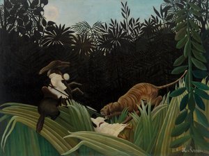 Scouts atacados por um tigre 1904