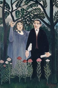 A musa que inspira o poeta, 1909 de Henri J.F. Rousseau