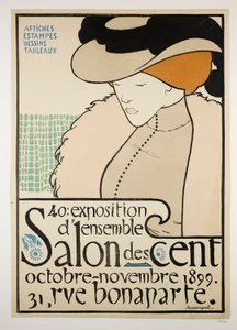 Salon des cents, cartaz da exposição de Henri Jacques Edouard Evenepoel