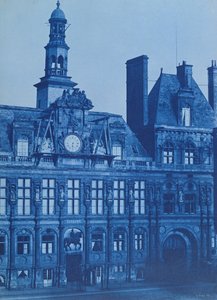O Hotel de Ville em Paris, 1853 (cianótipo)