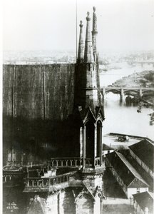 Vista da Catedral de Notre-Dame em Paris e o rio Sena, c.1853