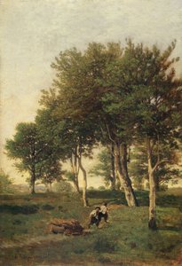 Paisagem com dois garotos carregando lenha, 1894