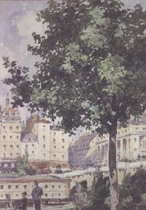 A Nova Ponte, 1893 (wc) de Henri Joseph Harpignies