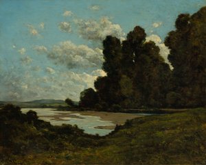 O Rio Loire em Nevers de Henri Joseph Harpignies