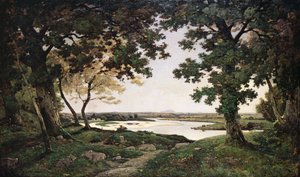 Paisagem arborizada com um rio de areia, 1882