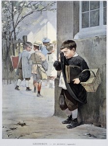 In restraint - watercolour by Geoffroy in "Le Figaro Illustré", Maio de 1901