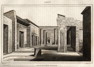 A casa do trágico poeta, em Pompeia, gravada por Labrouste de Henri Labrouste