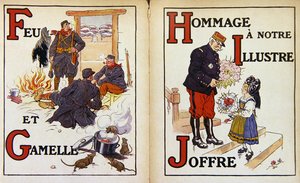 Fogo e Lata de Mess, e homenagem ao Marechal Joffre, ilustração do 