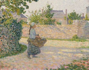 Camponesa voltando para a aldeia, 1893 de Henri Lebasque
