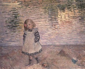 Menina na Praia de Henri Lebasque