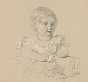 Retrato de uma criança de Henri Lehmann