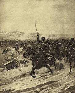 Carga da Brigada Ligeira, Batalha de Balaclava, 1854 (gravura)